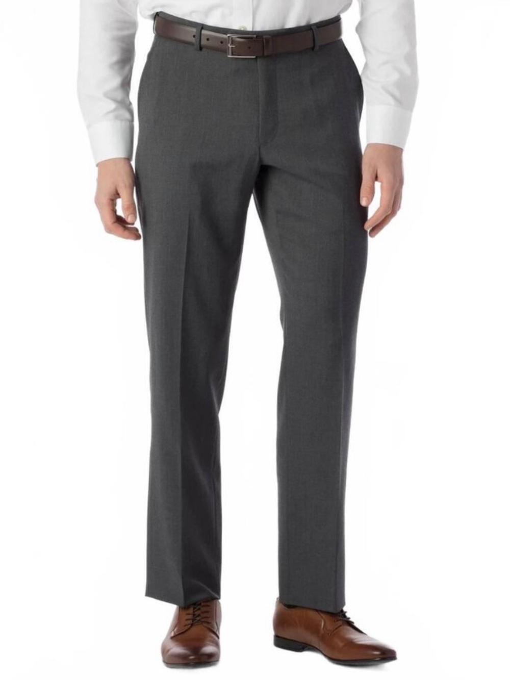Michael Brandon Slim Fit Flex Stretch Trousers Dress Pants, Grey